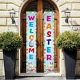 thumbnail image 4 of PATLOLLAV Easter Porch Sign Happy Easter Hanging Banners Cartoon Rabbit Bunny Egg Door Sign Colorful Easter Spring Door Banner for Indoor Outdoor Home Party Wall Decoration, 12 x 72 Inch, 4 of 4