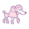 thumbnail image 2 of Cute Prancing Pink Poodle Wall Decal Sticker by Wallmonkeys Vinyl Peel and Stick Graphic for Girls (48 in W x 34 in H), 2 of 4