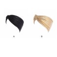 thumbnail image 4 of Minnieouse Diadema con nudo torcido, diademas plisadas cruzadas doradas, diadema para la cabeza Accesorio para el cabello Oro blanco Minnieouse AP010609-02B, 4 of 6