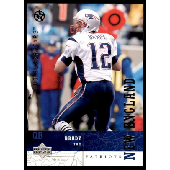 Tom Brady Card 2002 UD Superstars #38