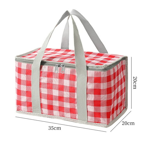 Large Insulated Picnic Tote Bag Waterproof Cooler Lunch Bag with Handle for Outdoor Food Storage Leakproof Lunchbox Carrier