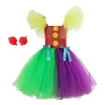 thumbnail image 2 of LOVZFMLL Robe d'Halloween pour Enfants Color Block Cosplay Sorcière Robe de Fête et Épingle à Cheveux pour Enfants, 2 of 3