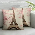 thumbnail image 3 of Nawypu Paris Eiffel Tower Cherry Blossoms Throw Pillow Covers Pillow Cover with Zipper Throw Pillow Cases Double Sided Plush Pillow Covers Decorative Throw Pillows Covers for Couch Living Room Bedroom, 3 of 5