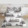 thumbnail image 2 of Homewish Retro Steam Engine Bedding Comforter Set,Western Train Transportation Twin Comforter Sets,White Gray Bedding Set For Boys,Breathable Home Decor,2 Pieces, 2 of 8