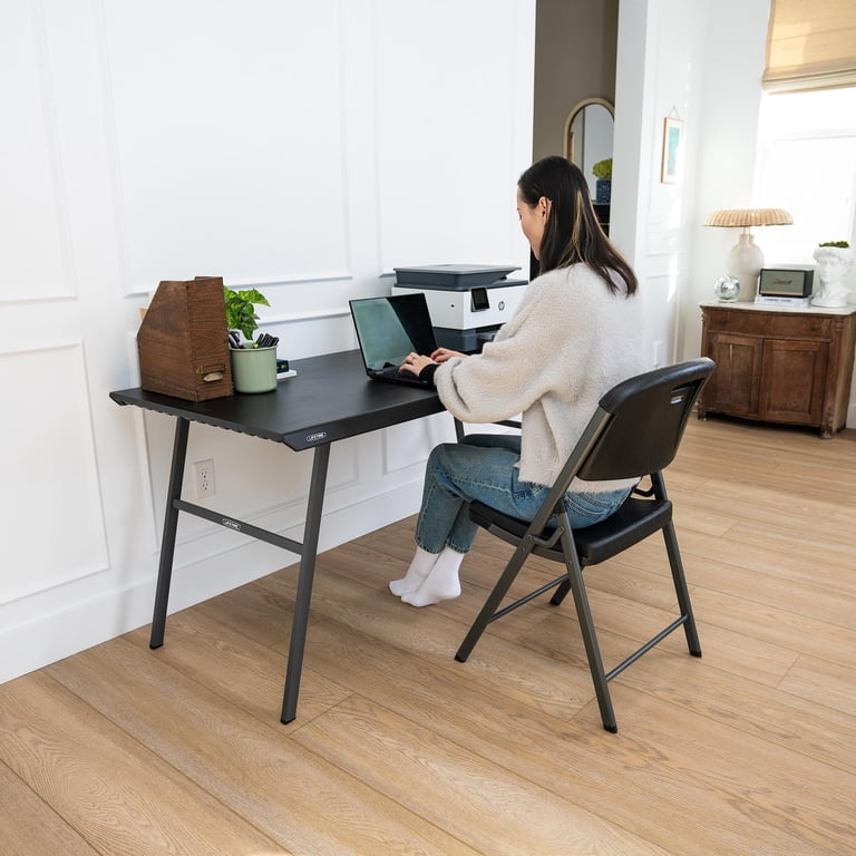 Lifetime 5 ft. Folding Home Office Desk, Black (80957) - Walmart.com