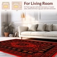 thumbnail image 2 of ODIKA 4'x6' Machine Washable Non-Slip Area Rug, Unique Ominous Artful Composition High Traffic Rug, Red, 26974, 2 of 7