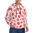 thumbnail image 2 of Naloa Strawberry Men's Casual Hooded Collar Drawstring Hoodies Pullover Sweatshirts Casual Long Sleeve Shirts-Large, 2 of 7