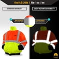 thumbnail image 3 of KwikSafety (Charlotte, NC) DISPATCHER Bomber Safety Jacket (FOLDABLE HOOD) Tri-Color Class 3 Hi Visibility Water Resistant ANSI OSHA Reflective Hoodie Warm Winter Gear Men | Orange/Yellow 2XL, 3 of 6