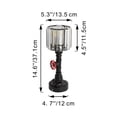 thumbnail image 3 of FSLiving Rechargeable Battery Operated LED Steampunk Table Lamp with Remote RV Dimmable Industrial Water Pipe Light Retro Black Portable Crystal Iron Book Light Nightstand Restaurant Cafe - Set of 2, 3 of 5