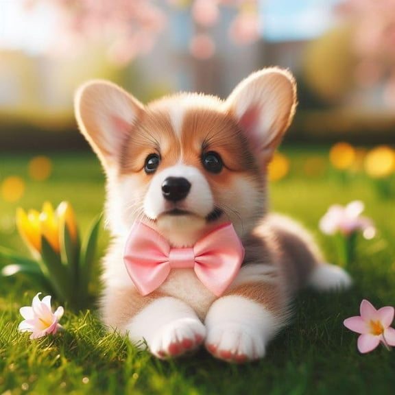 wooden puzzle Corgi with a Pink Bow Intelligent Game Fit togather a magic Art for home Decoration or Prensent 500 pieces