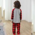 thumbnail image 5 of URMAGIC Christmas Pajamas Set Xmas Reindeer Plaid Print Long-sleeve Family Matching Pjs Set for Kids, 5 of 6