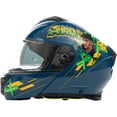 thumbnail image 1 of Casco para Motocicleta Bluelander de Doble Visera con Certificación ECE, Azul, Talla M, 1 of 5