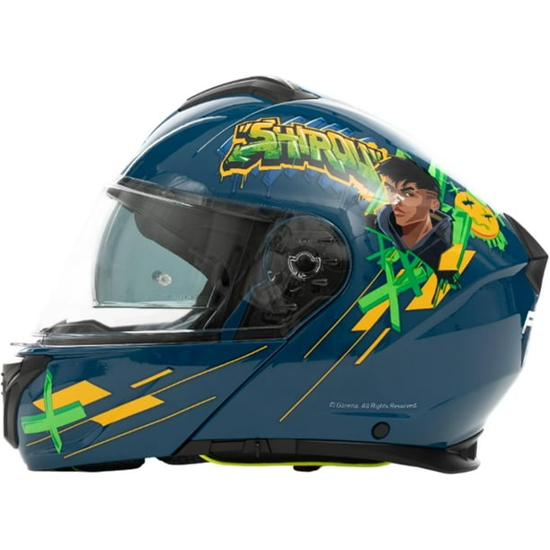 Casco para Motocicleta Bluelander de Doble Visera con Certificación ECE, Azul, Talla L