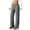 Black, variant on PBFRDSJ Women's Black Striped Wide Leg Pants Textured Elastic Waist Casual Lounge Trousers Lightweight Comfy Stretchy Loose Pants