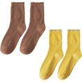 thumbnail image 1 of Calcetines redondos suaves con puntera con bordado floral, 1 of 5