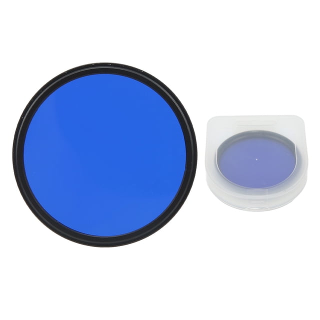 Digital Camera Filter, Low Color Cast Low Reflection 55mm Waterproof Full Color Lens Filter For Photograph Blue