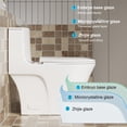 thumbnail image 4 of 1.1/1.6 GPF Tornado Flush One-Piece Toilet Elongated, Siphonic S-trap 12",Soft Closing Seat, Button on Tank top ,Powerful Dual Flush MAP 1000g, Comfort Chair Seat ADA Height 17", Glossy White GW-002, 4 of 19