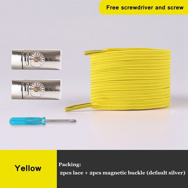 Daisy Magnetic Lock ShoeLaces No Tie Shoelace Elastic perezoso ShoeLace Special Creative Kids Adult Unisex Sneakers Laces stringsChina Gao Jinjia LED