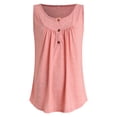 thumbnail image 7 of enyan Womens Ladies Ribbed Thick Strap Racerback Tight Slim Fitted Sporty Workout Tank Tops Womens Shirts,Pink,XXL, 7 of 7
