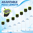 thumbnail image 4 of WaterJingle Pool Leaf Rake Skimmer Net Deep Fine Mesh Bag Aluminum Pole 10.5ft, 4 of 6