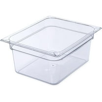 TrueCraftware- Half Size 6” Deep Food Pan Polycarbonate Clear Color- Food Storage Containers Plastic Food Pan Restaurant Commercial Hotel Pans for Food Prep Fruits Vegetables Beans Corns