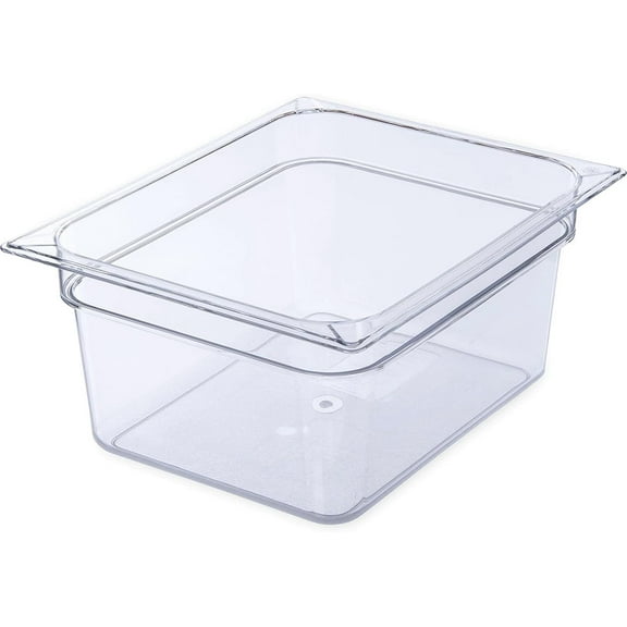TrueCraftware- Half Size 6” Deep Food Pan Polycarbonate Clear Color- Food Storage Containers Plastic Food Pan Restaurant Commercial Hotel Pans for Food Prep Fruits Vegetables Beans Corns