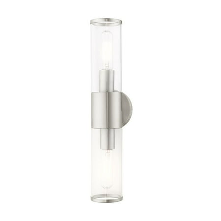 

2 Light Ada Bathroom Light in Contemporary Style-18.5 inches Tall and 4.25 inches Wide-Brushed Nickel Finish Bailey Street Home 218-Bel-4362809