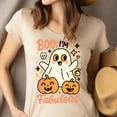 thumbnail image 4 of Boo I’m Fabulous Graphic Tee Funny Ghost Pumpkin Cartoon Shirt, CarolinaBlue, Size 2XL, 4 of 6