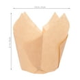 thumbnail image 2 of OULII 50 Pcs Moules à Pâtisserie Tulipe en Parchemin Résistant à la Graisse Design Élégant pour Fêtes, 2 of 6