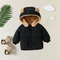 thumbnail image 2 of NOKIO Children'S Hooded Coat For Autumn And Winter Boys/Girls Cotton Clothes Solid Color Autumn/Winter Cute Cartoon Hooded Zipper Coat Party Birthday School Girls Winter Jacket, 2 of 4