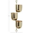 thumbnail image 3 of DecMode 12" x 12" x 25" Round Gold Metal Layered Wall Planter, 3 of 8