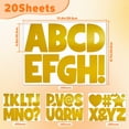 thumbnail image 3 of Sinekong 20 Sheets Bulletin Board Letters, 4 Inch Gold Letter Stickers Large Alphabet Stickers for Classroom Mailbox Craft, 3 of 9
