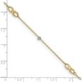 thumbnail image 3 of 14K Two-Tone Diamond-Cut Beads And Infinity 10In Plus 1In Ext. Anklet Made In Turkey ank301-10, 3 of 5