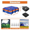 thumbnail image 3 of Unique Bargains 1 Set 20 Cubic Feet Car Roof Bag Rooftop Cargo Carrier Bag Carriers for Cars with or without Rack Blue, 3 of 7