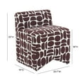 thumbnail image 6 of Pippa Merlot Geometric Jacquard Weave Stool, 6 of 6