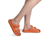 VONMAY Unisex Slides Sandals Thick Sole Pillow Sandals with Adjustable Double Buckle