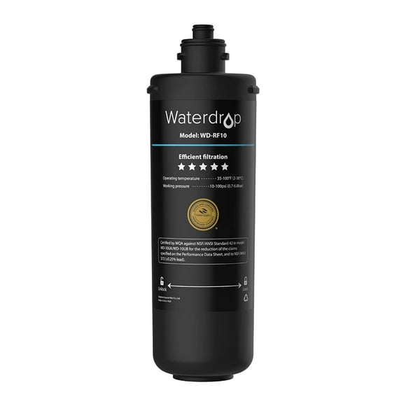 Waterdrop WD-RF10 Water Filter, NSF/ANSI 42 Certified, 8K Gallons High Capacity, Replacement for Waterdrop Under Sink Water Filtration System