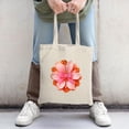 thumbnail image 2 of Vibrant Floral Canvas Tote Bag with Pink Bow - Perfect for Shopping Travel & Parties - Stylish & Reusable Design, 2 of 4