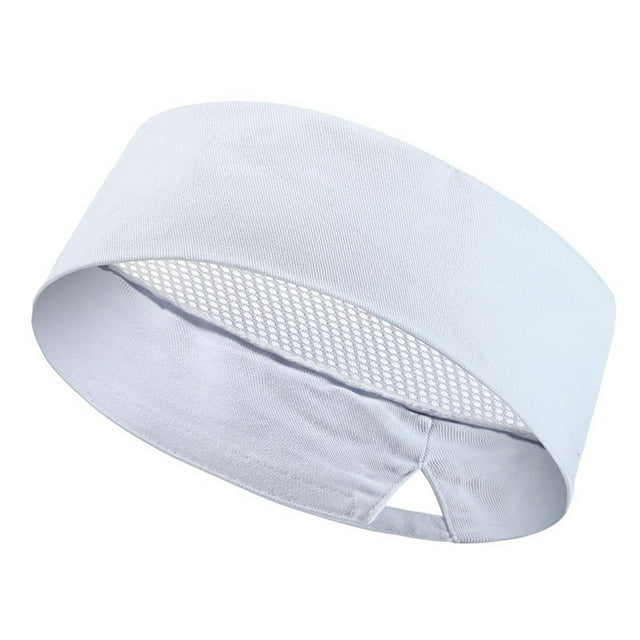 Kitchen Restaurant Shop Waiter Chef Hat Breathable Mesh Double Layer Flat Work Hat for Men and Women