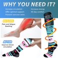 thumbnail image 2 of 4 Pairs Medical Sport Compression Socks - 15-20mmhg Graduated Knee-High Support for Men & Women, Ideal for Soccer, Running, and Nurses, 2 of 7