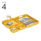 thumbnail image 2 of Juego de bandejas para servir mDesign de acero inoxidable martillado, 4 piezas, color amarillo, 2 of 8