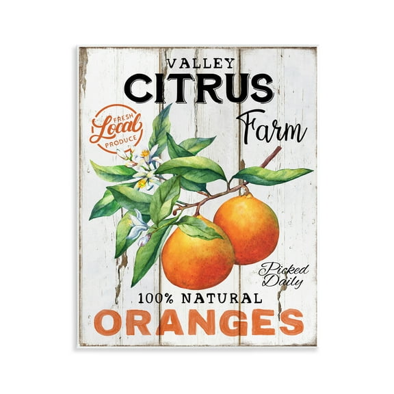Stupell Industries Retro Citrus Farm Food & Beverage Painting Unframed Art Print Wall Art, 11 x 14