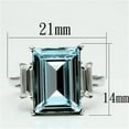 thumbnail image 2 of High polished (no plating) Stainless Steel Ring with Top Grade Crystal in Sea Blue for Women Sea Blue Stone Color Style TK1862 Size 10, 2 of 3