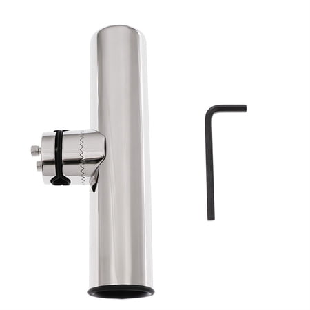 Marine Boat Rod Holder 316 Stainless Steel Fishing Rod Holder Tackle Clamp On Rail Mount 7/8 to 1 Fishing Pole Stand Bracket Easy to Install