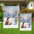 thumbnail image 4 of Hello Winter Doberman Pinscher Football Snowman Welcome Snowy Morning Garden Flag 12x18in Double Sided Doberman Dog Lover Gifts Outdoor Decor - 01012, 4 of 5
