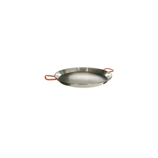 UGCER Stainless Steel Paella Pot, Spanish Seafood Rice Pans with Double  Handles, Home Cooking Pot Frying Picnic Plates Snack Tray (30cm)