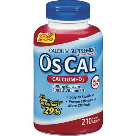 Os-Cal calcium Ultra et supplément de vitamine D3, Caplets ENDUITS, 210 Count