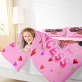 thumbnail image 3 of Castle Fairy Black Cute Princess Twin Comforter Sets 2pcs,Polka Dot Bow Art Bedding Set,Pink,Pink Reversible,1 Comforter and 1 Pillowcase, 3 of 6