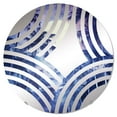 thumbnail image 2 of Designart "Mystical Impressions of Indigo Palm Trees II" Palms & Palm Trees Baptist Fan Round Wall Mirror - Floral Oval Printed Decorative Mirror - Multiple Color Options, 2 of 5