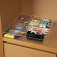 thumbnail image 4 of MAINSTAYS Plastic 6-Section Clear Drawer Organizer, Multiple Compartments,Perfect Storage for School and Office Products, Crafting or Kitchen Gadgets, 4 of 7